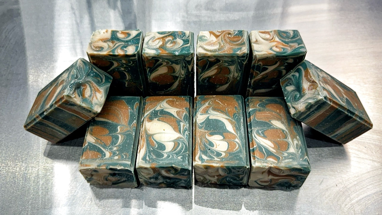 Iced Vanilla Woods Soap Lavender Musk Scent Handcrafted - Rosetta Creative Boutique